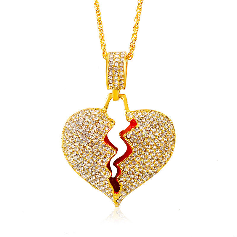 Broken Heart Couple Pendant {WITHOUT CHAIN} – Naira Jewels